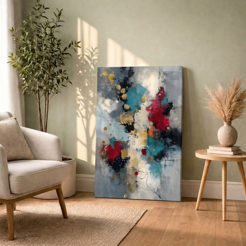 Bold Spectrum Grid Canvas Wall Art