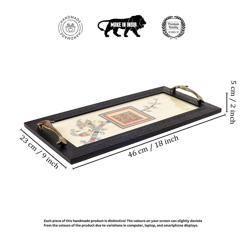 Kunala Wood & Metal Serving Tray media 6