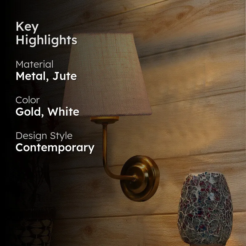 Lumoire Cone Metal Wall Lamp - Gold,White media 2