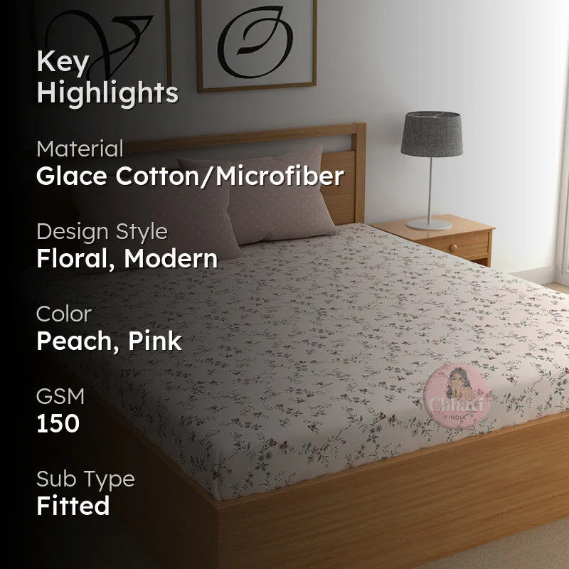 Spring Sprig I Fitted Microfiber Microfiber Bedsheet - 150 GSM media 2