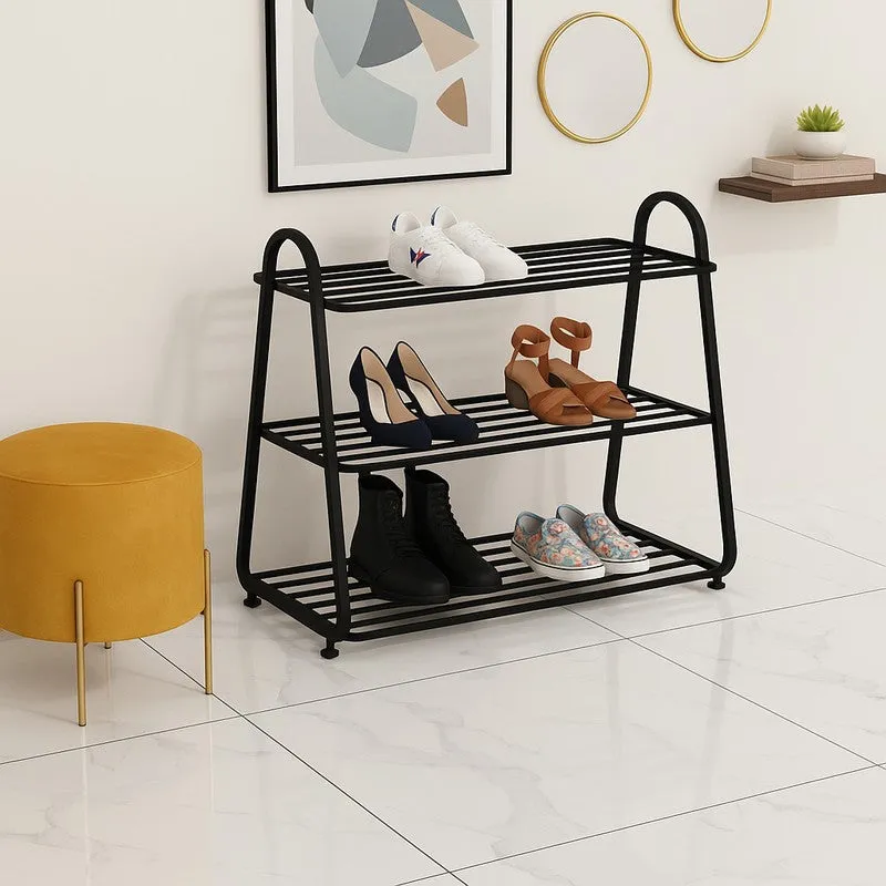 Shoehive 3-tier Metal Shoe Rack - Black media 4