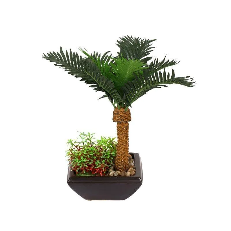 Faux Phoenix Bonsai In Ceramic Pot - 34 cms media 3