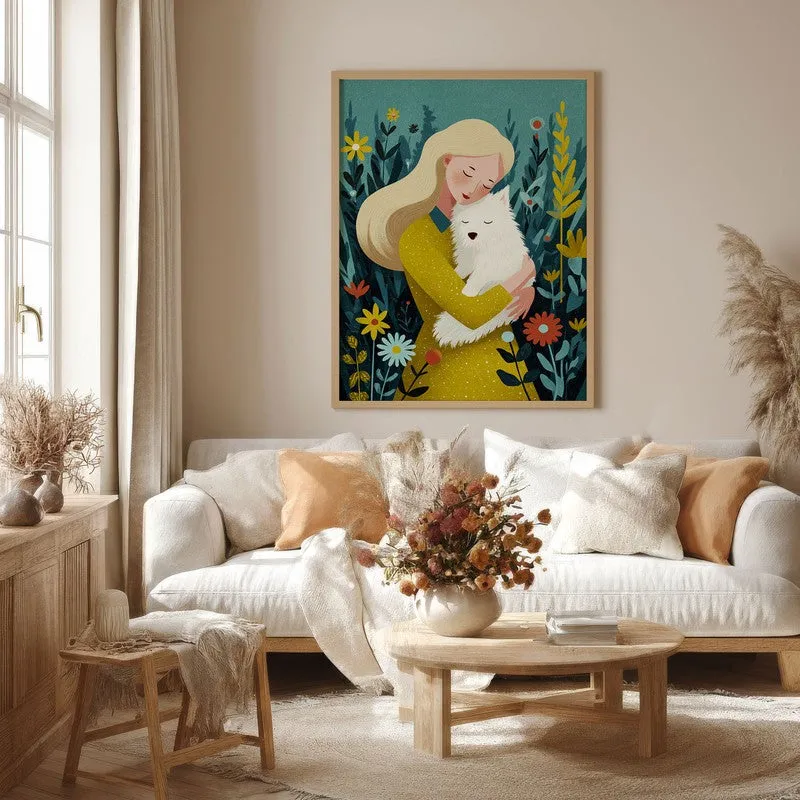 Floral Fidelity Canvas Wall Painting - Brown Frame media 4