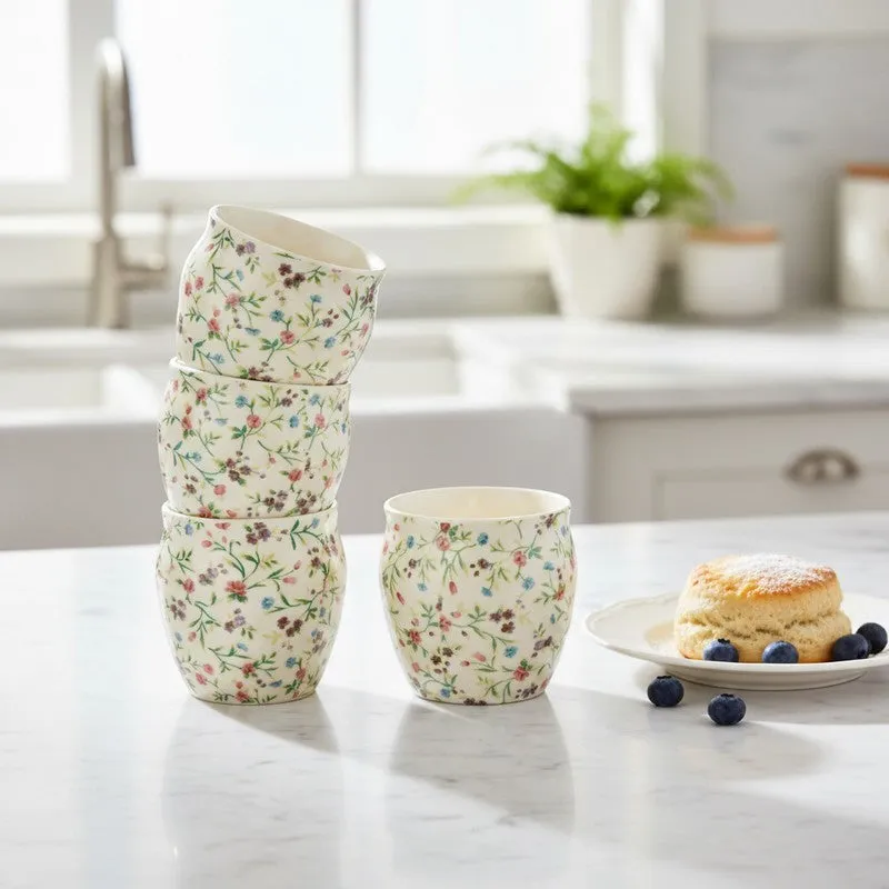 BloomCraft Ceramic Kulhad (180 mL Each) - Set Of Four media 1