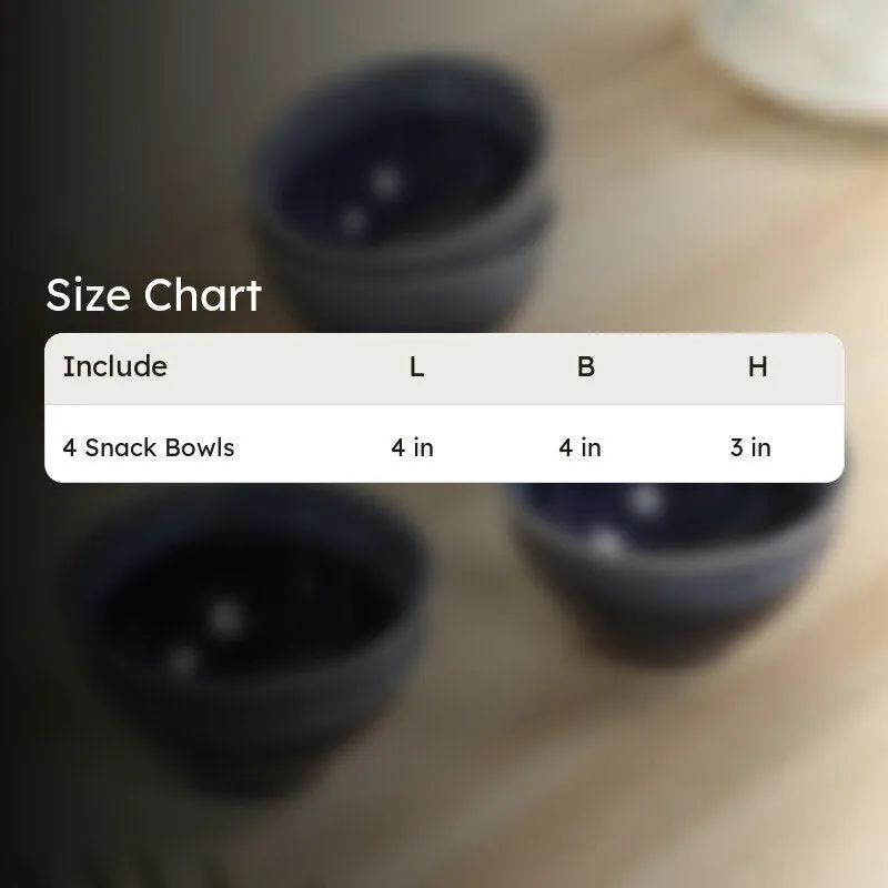 Vivre Snack Bowls (Blue,200 mL Each) - Set Of Four media 8