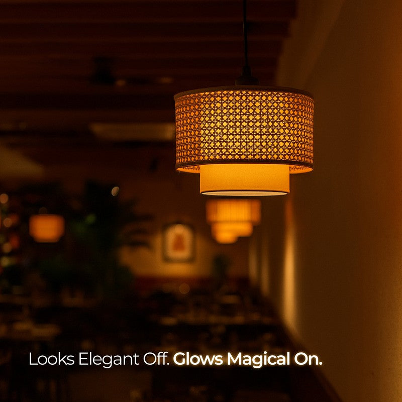 Torlinor Rattan Ceiling Lamp media 5