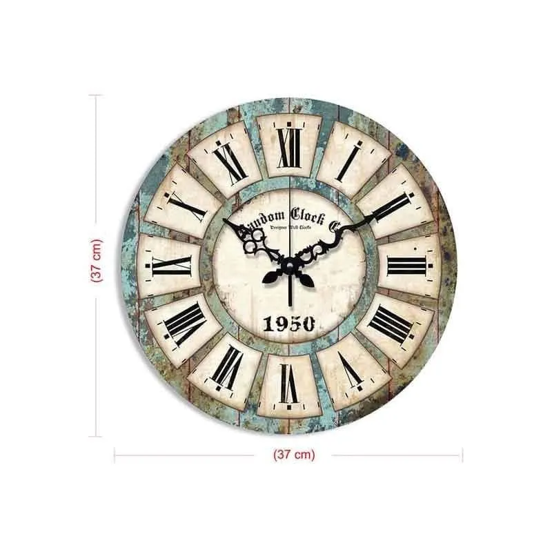 Archaic Wall Clock - Blue & Brown media 6