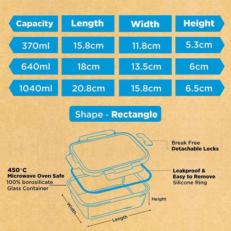 Bauble Glass Container (370, 640 & 1040 ML) - Set Of Three media 7