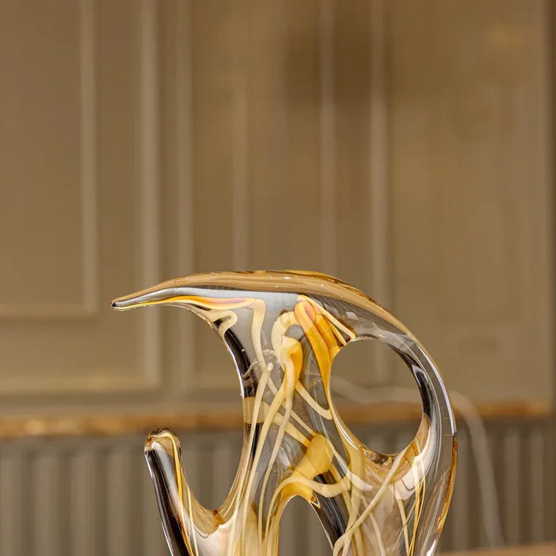 Lumicryst Aura Cryatal Glass Showpiece - Gold media 6