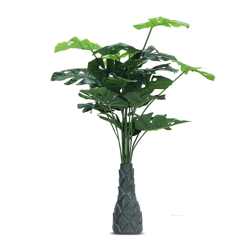 Infinita Artificial Monstera With Black Plastic Pot - 3 Feet media 3