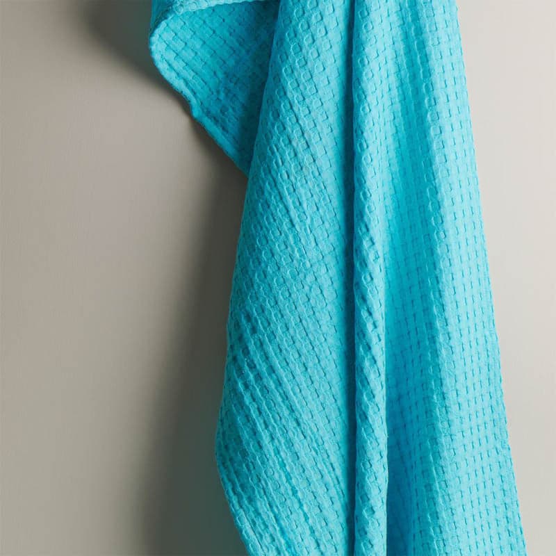 Pebble Glow Textured Waffle Bath Towel - Light Blue media 3