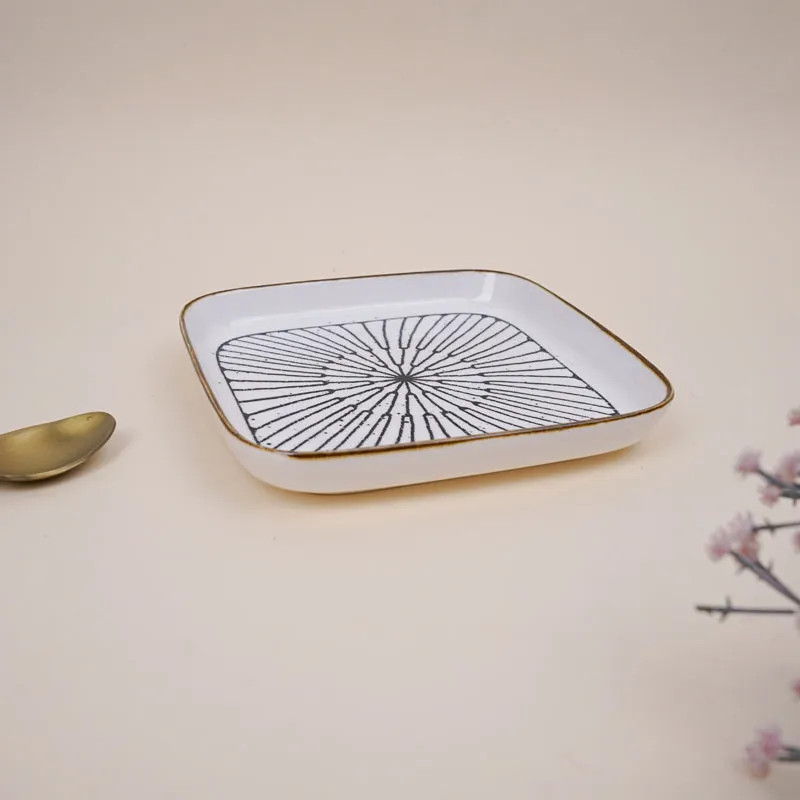 Jimo Square Snack Plate - Set Of Six media 3