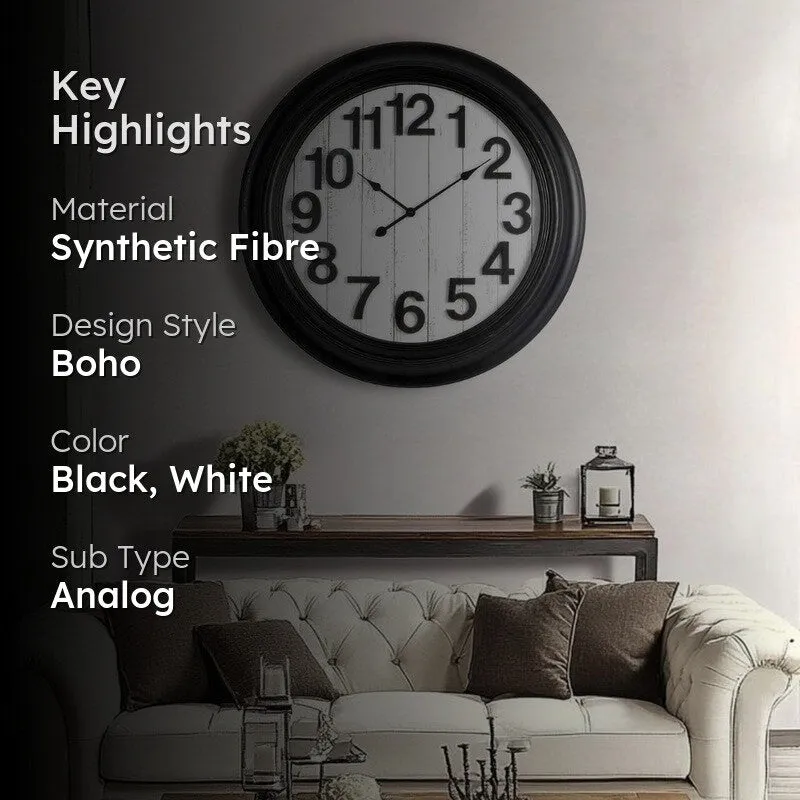 Regal Round Wall Clock - Black & White media 2