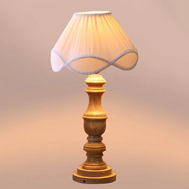 Valencia Wooden Table Lamp - White media 4