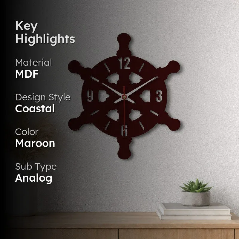 Ocean Helm Wooden Wall Clock media 2