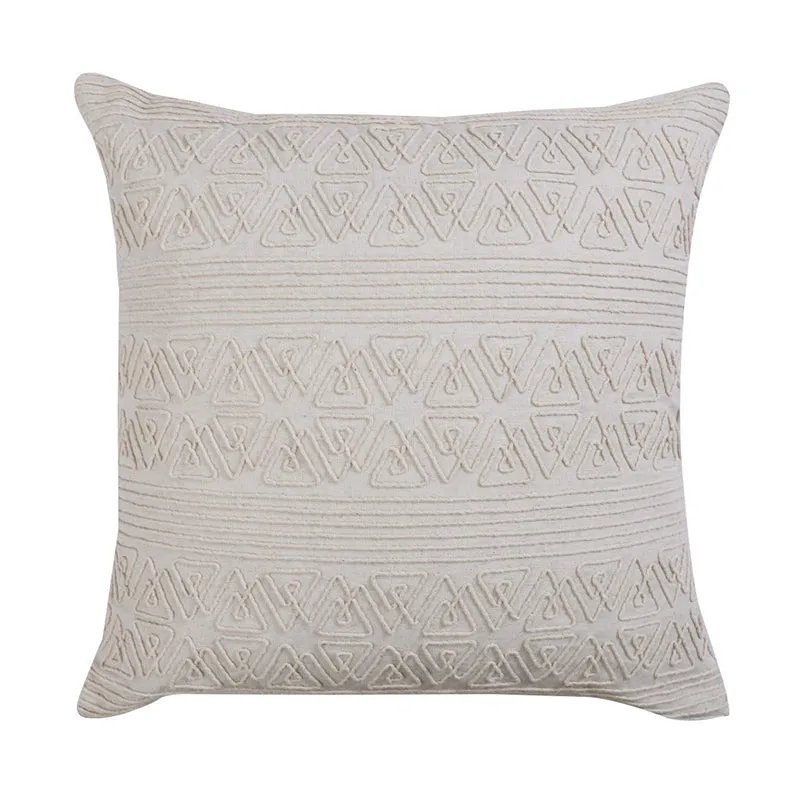 Threaded Crest Cotton Cushion Cover media 3