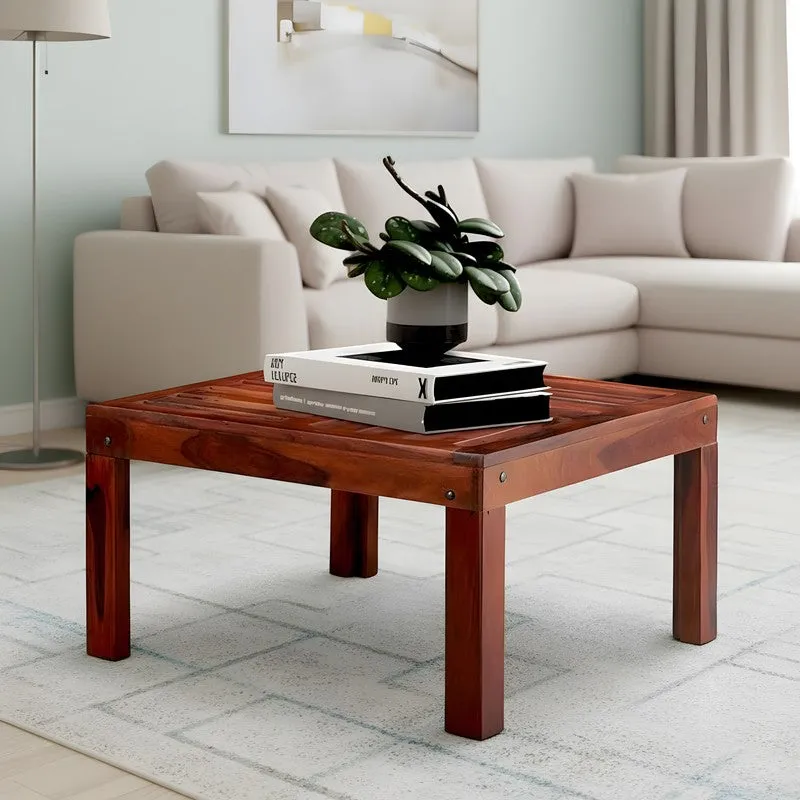 Nervon Sheesham Wooden Center Table - Rich Brown media 3