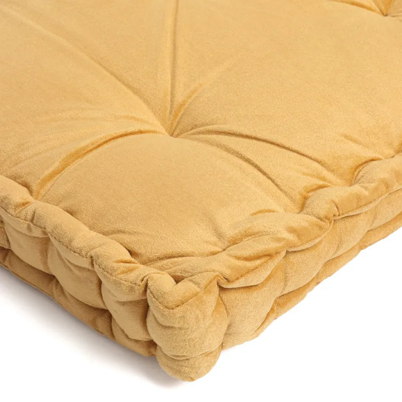 Thera Velvet Floor Cushion - Gold media 3