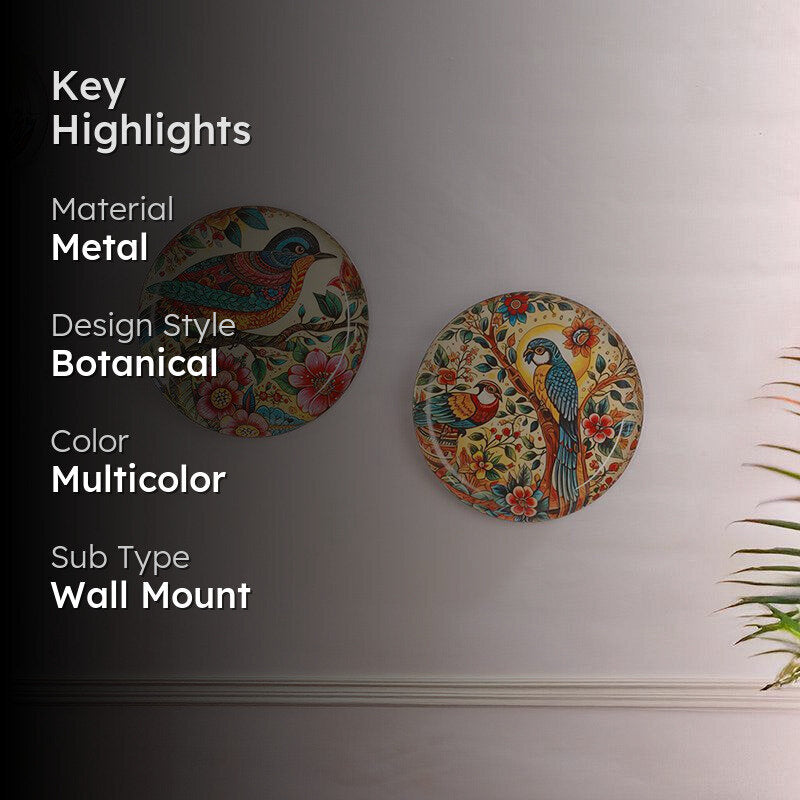 Arcturus Printed Metal Wall Plate - Set Of Two media 2