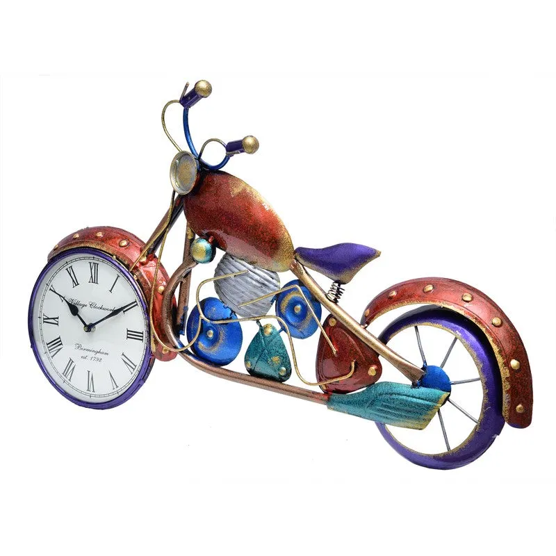 Dynamic Motorcycle Theme Metal Wall Clock media 6