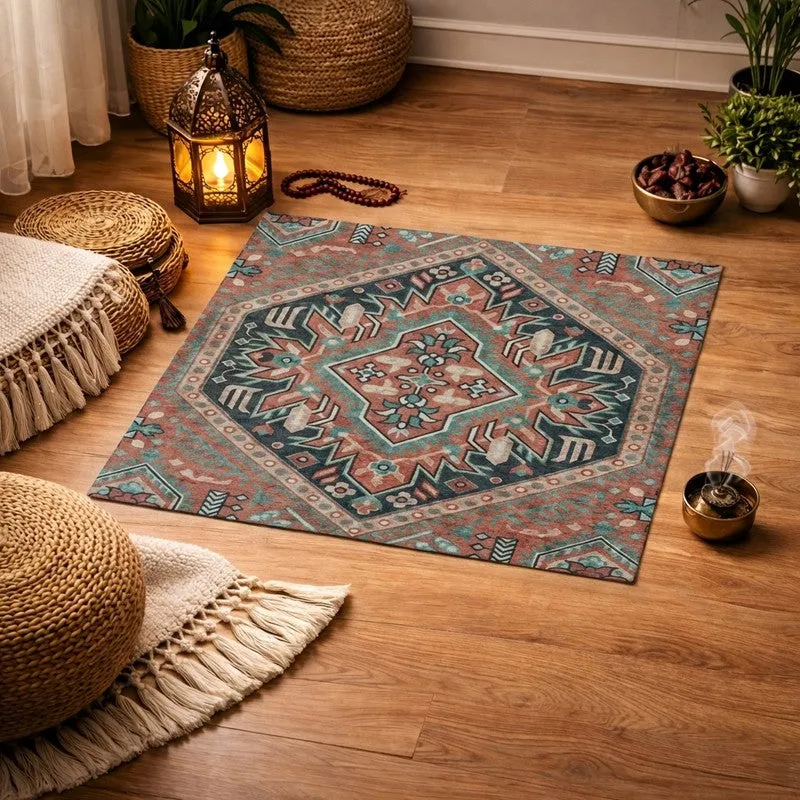 Iman Grace Prayer Mat (Rust) - 550 GSM media 1