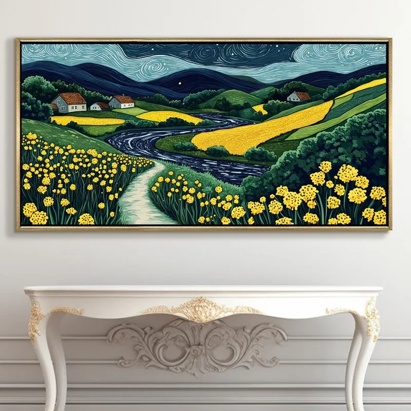 Astral Canvas Wall Painting With Frame media 5