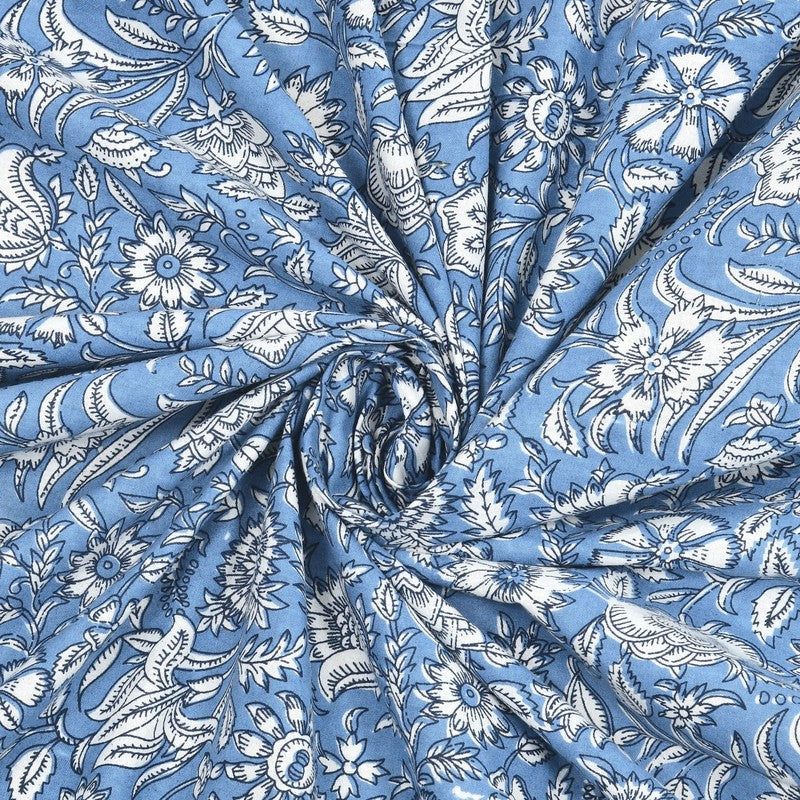 Patterny Cotton Bedsheet (Blue) - 240 TC media 5