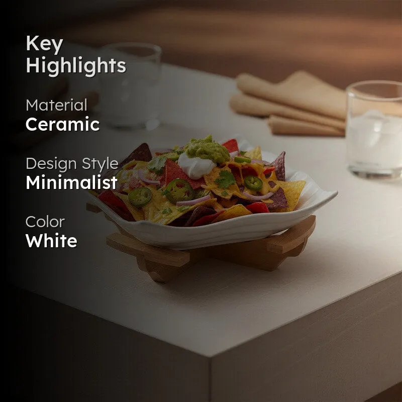 Pure Serve Ceramic Serving Bowls(1200 mL Each) - Set Of Two media 2