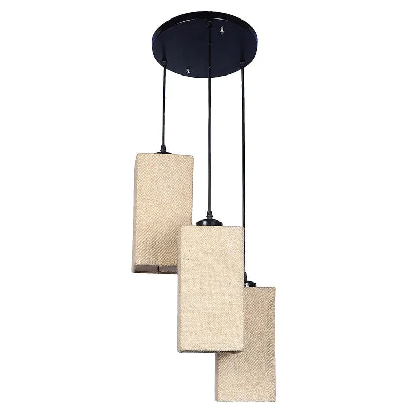 Ambient Triple Metal Ceiling Lamp - Beige media 4
