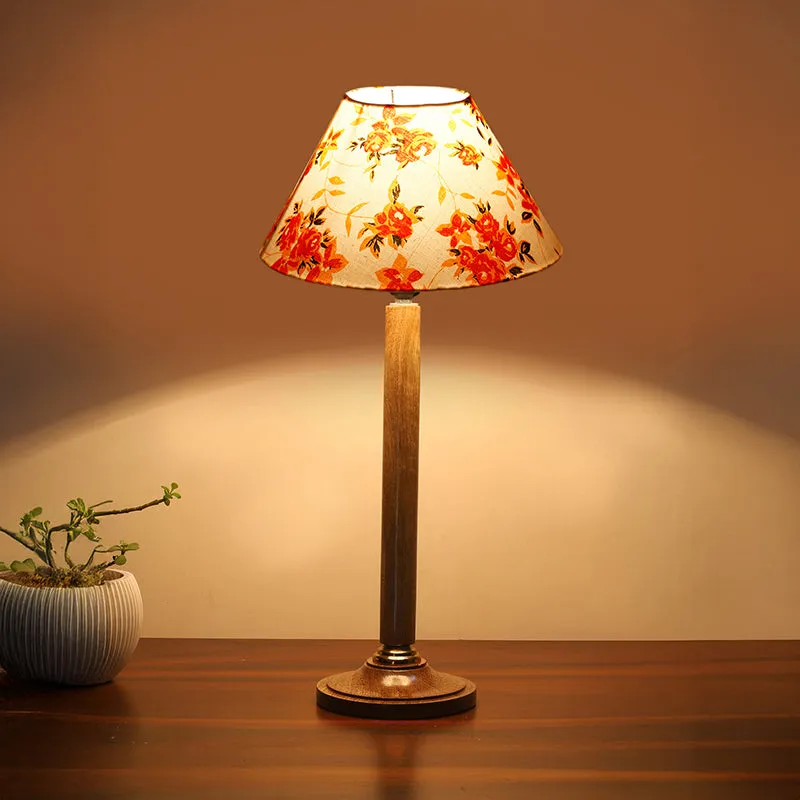 Garden Lights Table Lamp With Wooden Base media 2