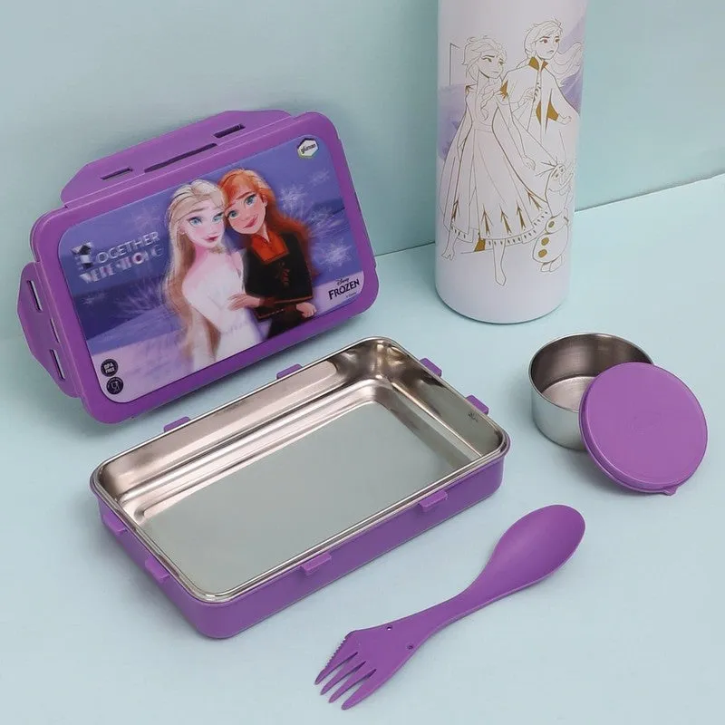 Frozen Belle Lunch Box 700 ML With 600 ML Water Bottle - Two Piece Set media 3