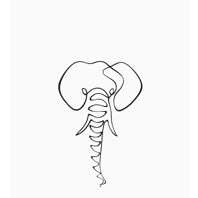 Elephant Black Iron Wall Accent media 3