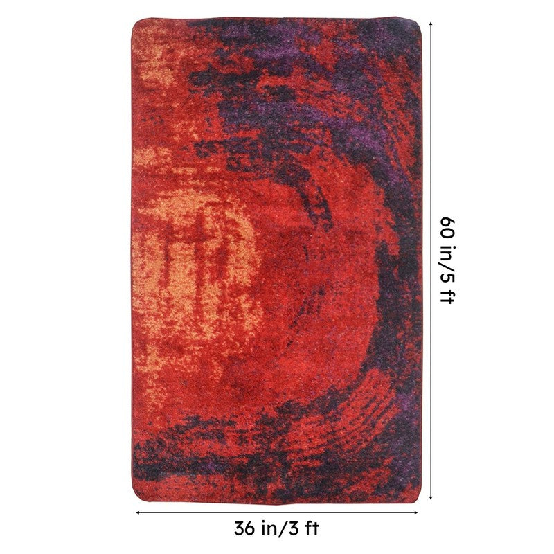 Alera Abstract Micro Fiber Area Rug - Red media 7