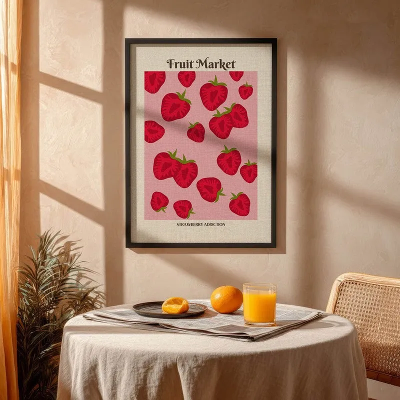 Berry Bliss Archival Canvas Wall Art - Black media 4