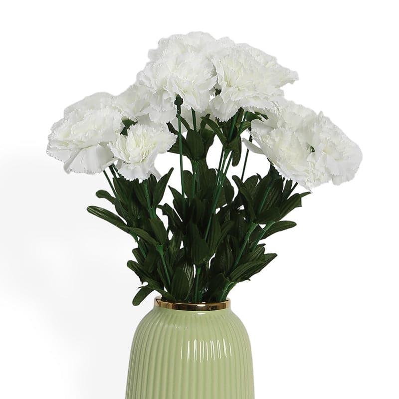 Faux Carnation Bunch (White) - Set Of Two media 4