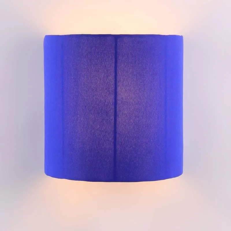 Cylindrical Floating Fabric Wall Lamp - Blue media 4
