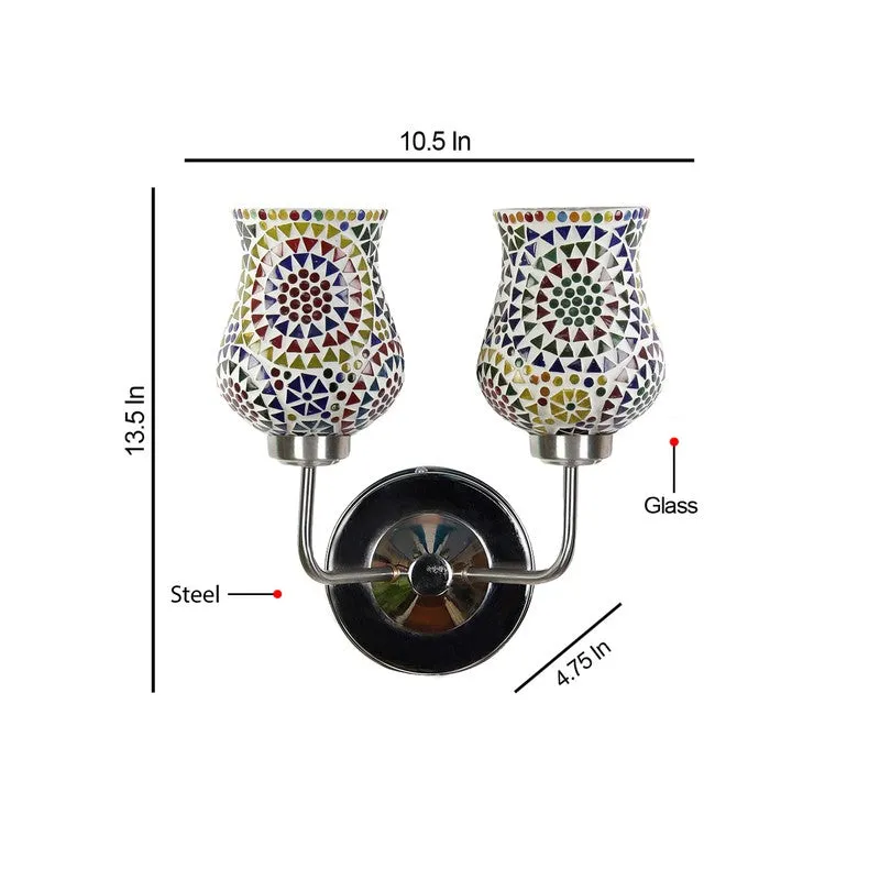 Tessera Glow Mandala Art Glass Wall Lamp media 10