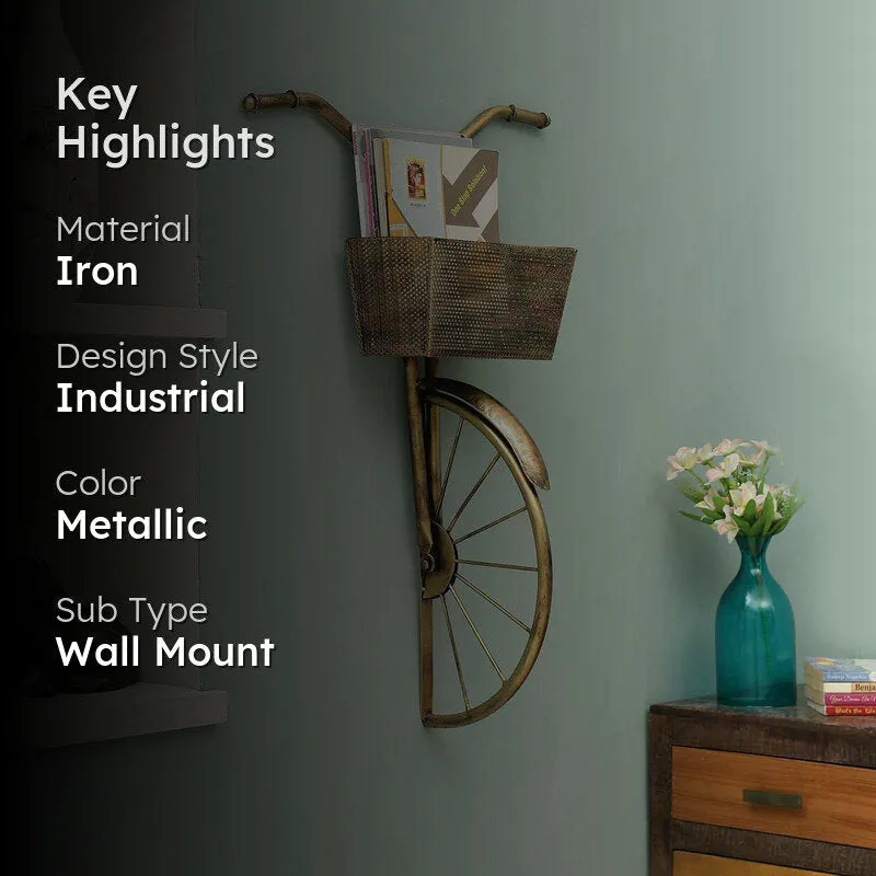 Bicycle Basket I Iron Wall Accent media 2