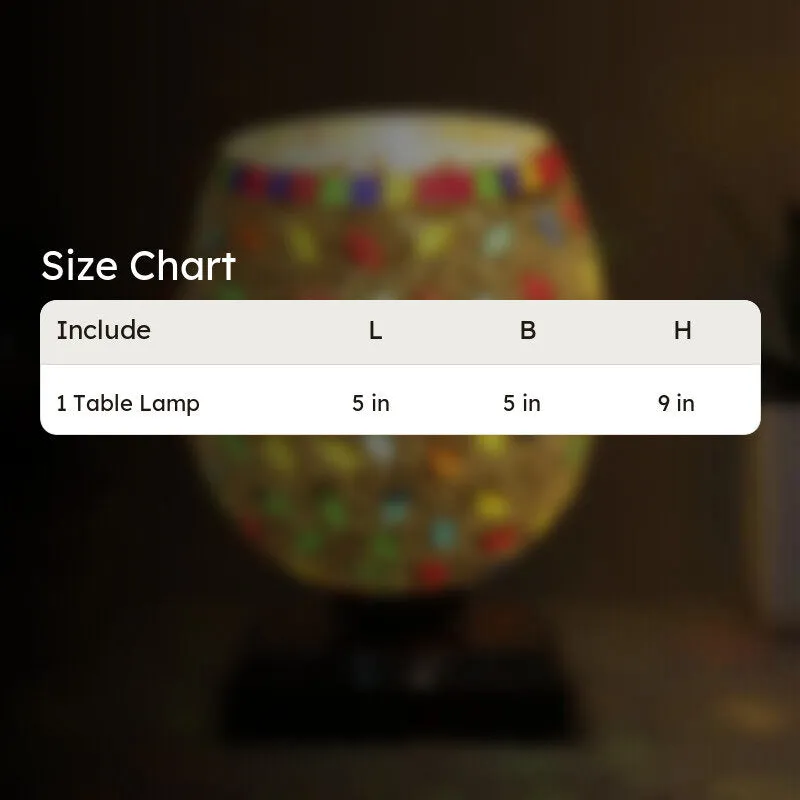 Lumenest Mosaic Glass Table Lamp With Wooden Base - Multicolor media 10