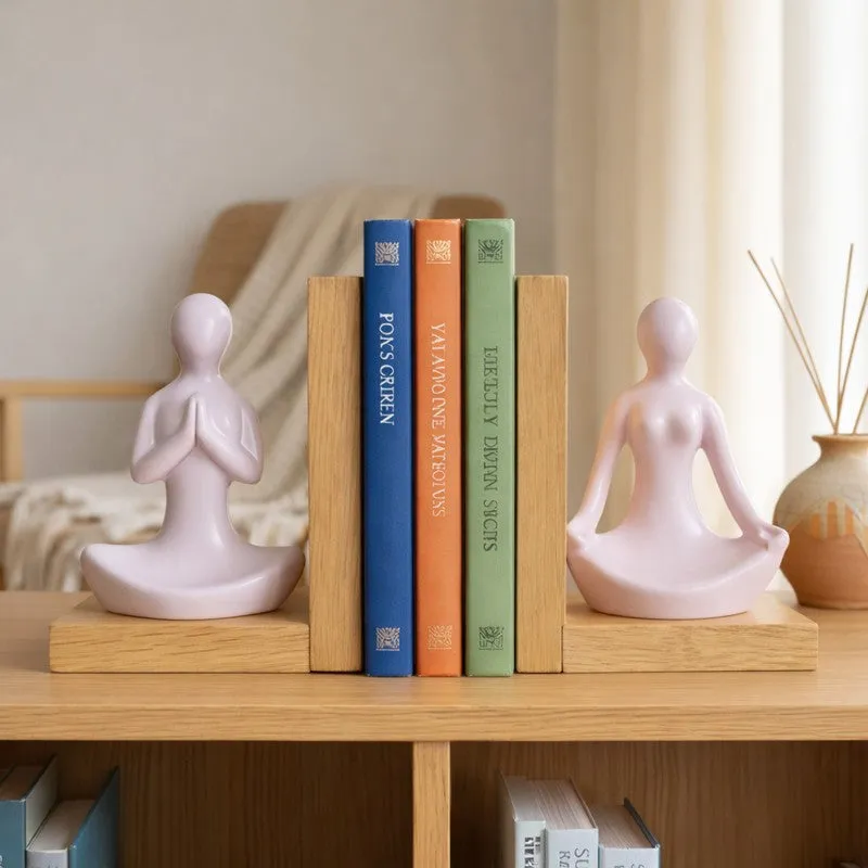 Meditate Resin Book End - Set of Two media 4