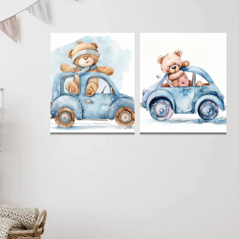 Teddy Tires Wall Art - Set Of Two media 3