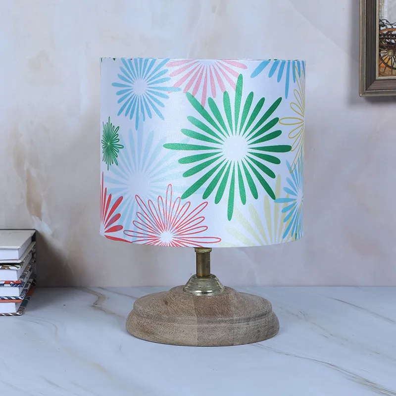 Hikari Pebble Printed Mango Wood Table Lamp - Multicolor media 3