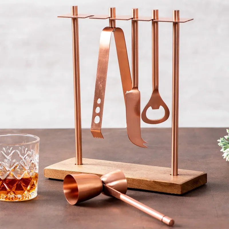 Exquisite Stainless Steel Barware Tools - Five Piece Set media 1
