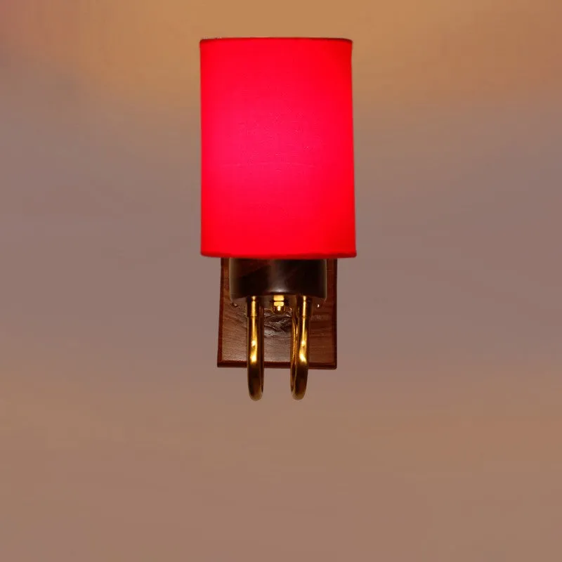 Gilded Arch Cotton Wall Lamp - Red media 6