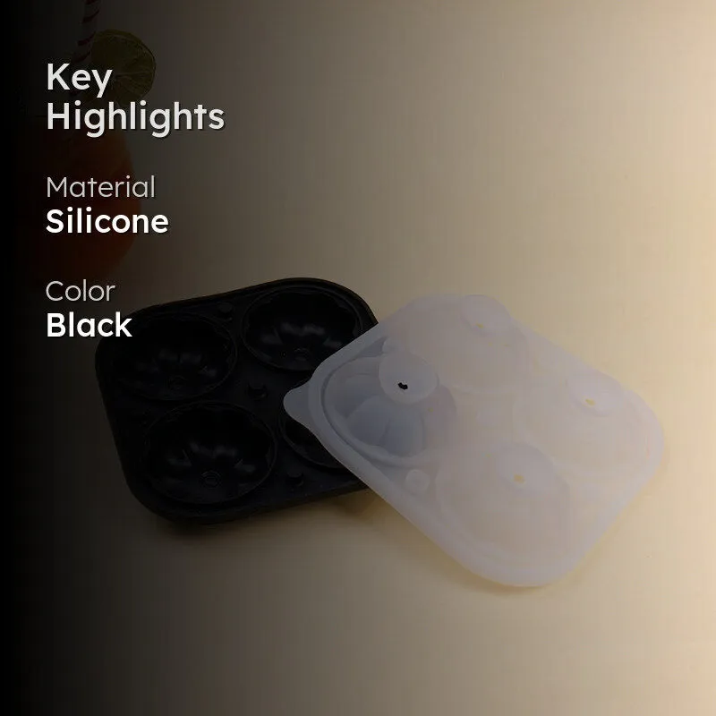 Chill Silicone 4-Cube Ice Mould - Black media 2