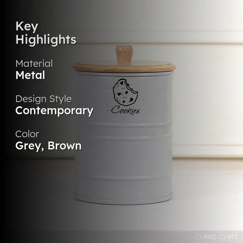Chipo Cookie Storage Container (2500 mL) - Grey & Brown media 2