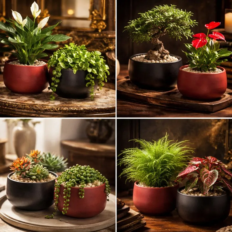 MinimalAura Pots & Planters (Red, Black) - Set of Two media 7