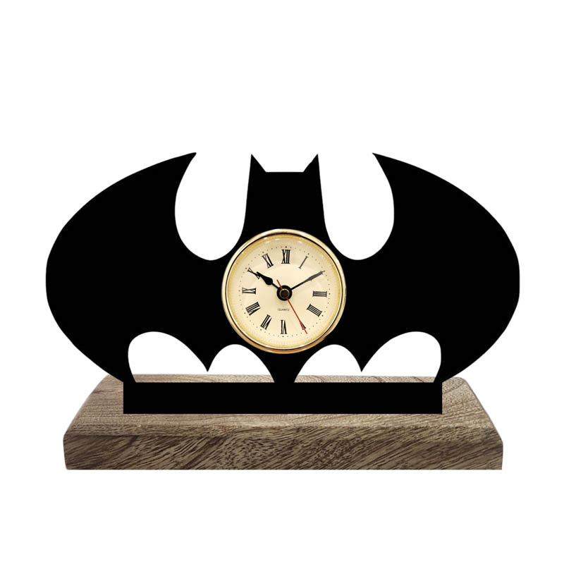 Gotham Time Iron & Mango Wood Table Clock media 3
