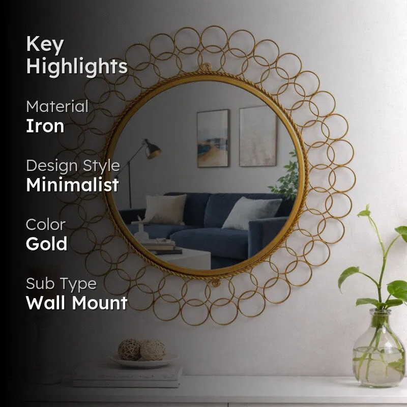 Noor Round Radiance Wall Mirror media 2