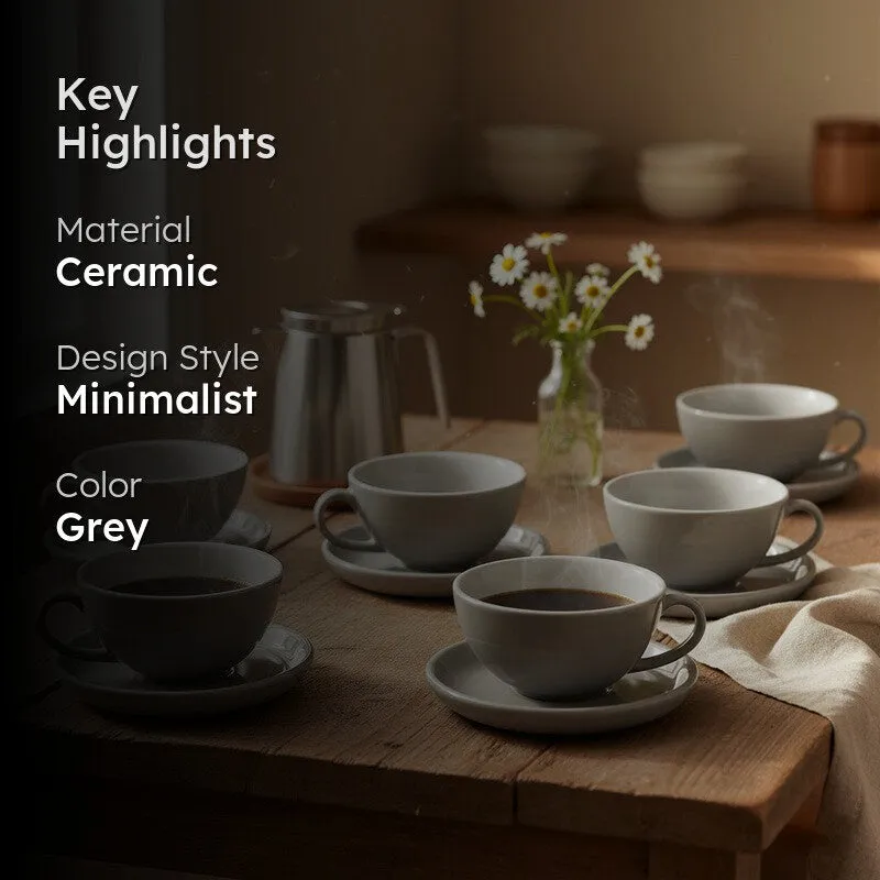 Brew Cup & Saucer - Twelve Piece Set (180 ML) media 2
